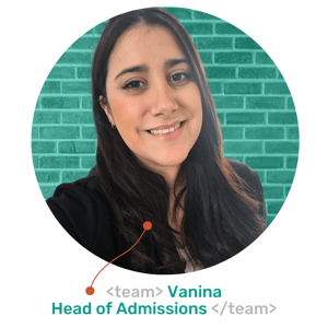 Vanina Head of Admissions txt_green